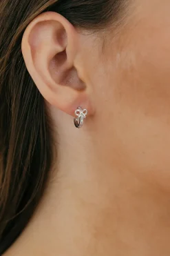 Ali Express Earrings<Mini Bow Hoop Earrings-
