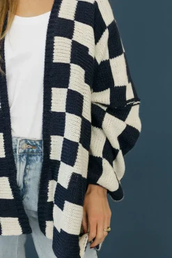 Miss Love Cardigans<Novalee Cardigan-White/Navy