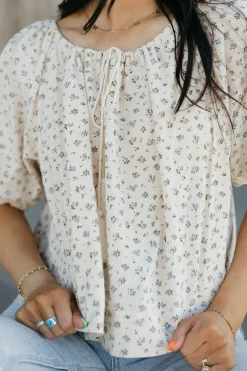 Buttermelon Long Sleeve<Oaklee Top-Taupe/Blue