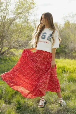 Dongguan Huoyoung Apparel Co Maternity Friendly|Bottoms<Oaklyn Skirt- Floral