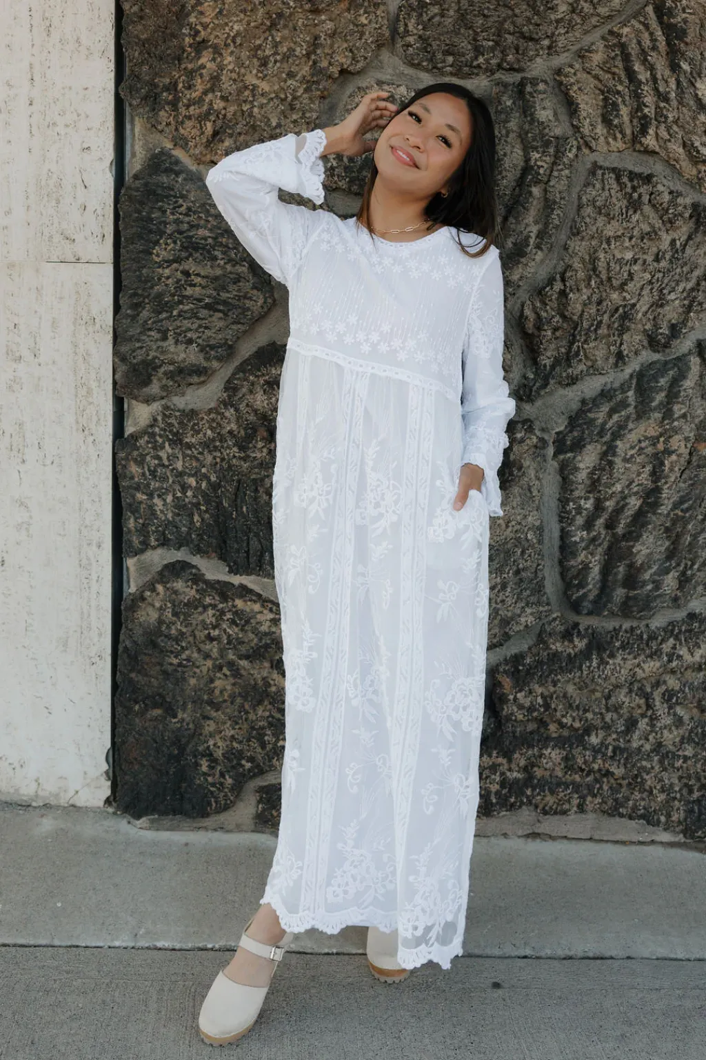 Tea N Rose White Collection|Wedding<Petite Annemarie Dress-White