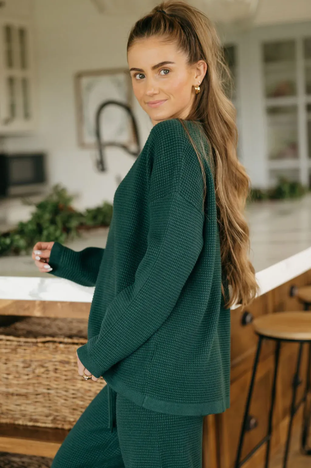 Dongguan Huoyoung Apparel Co Bottoms|Bottoms<Piper Sweater-Emerald