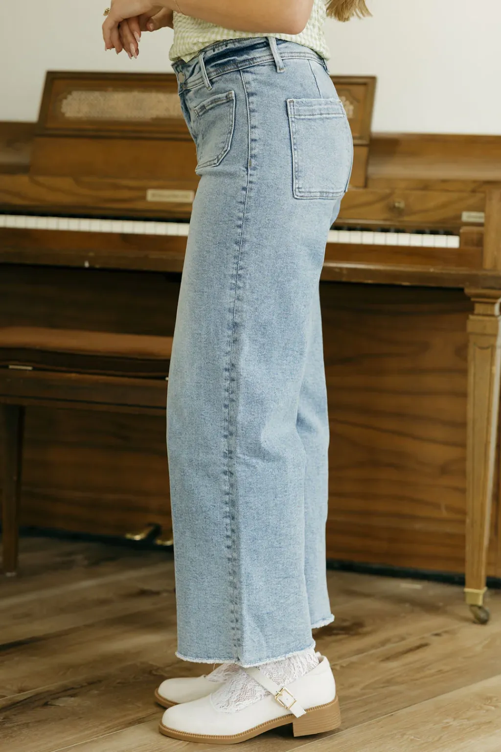 Mica Denim Bottoms|Denim<Raden Denim-Light Wash