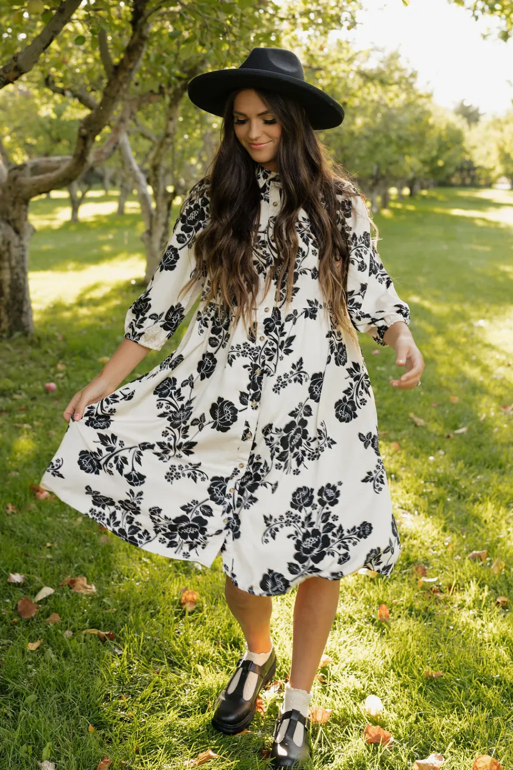 Polagram Maternity Friendly|Nursing Friendly<Ralphie Dress-Cream Multi
