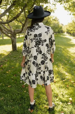 Polagram Maternity Friendly|Nursing Friendly<Ralphie Dress-Cream Multi