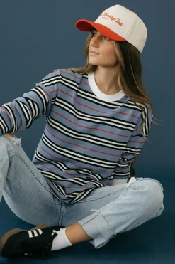 Dongguan Huoyoung Apparel Co Tops|Maternity Friendly<Russ Top-Periwinkle Multi