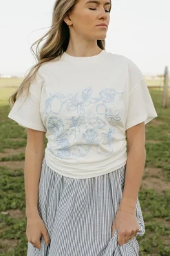 Polagram Maternity Friendly|Tops<Seaside Citrus Tee-Ivory