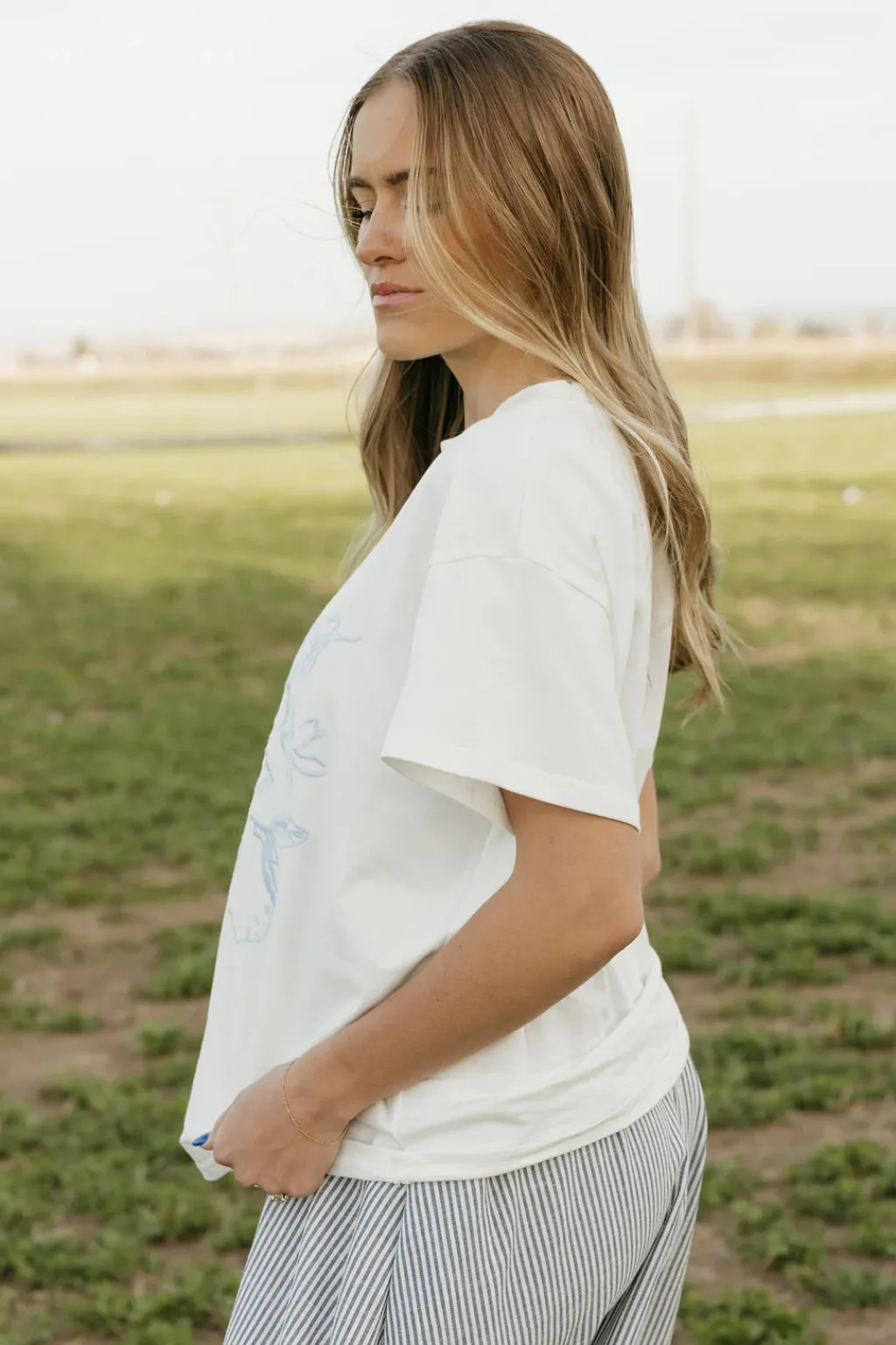 Polagram Maternity Friendly|Tops<Seaside Citrus Tee-Ivory