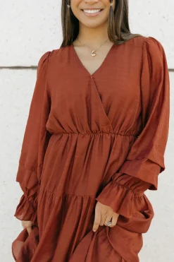 Polagram Nursing Friendly|Bridesmaid's Dresses<Shaylyn Dress-Terracotta