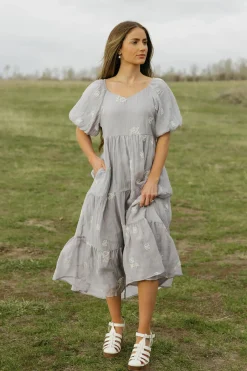 Tea N Rose Maternity Friendly|Bridesmaid's Dresses<Sonora Dress-Grey