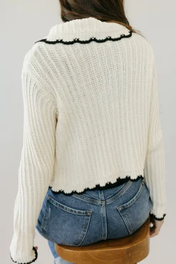 Polagram Outerwear|Cardigans<Storie Cardigan-Cream/Black