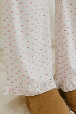 Dongguan Huoyoung Apparel Co Bottoms|Tops<Sweetheart PJs-Ivory/Pink