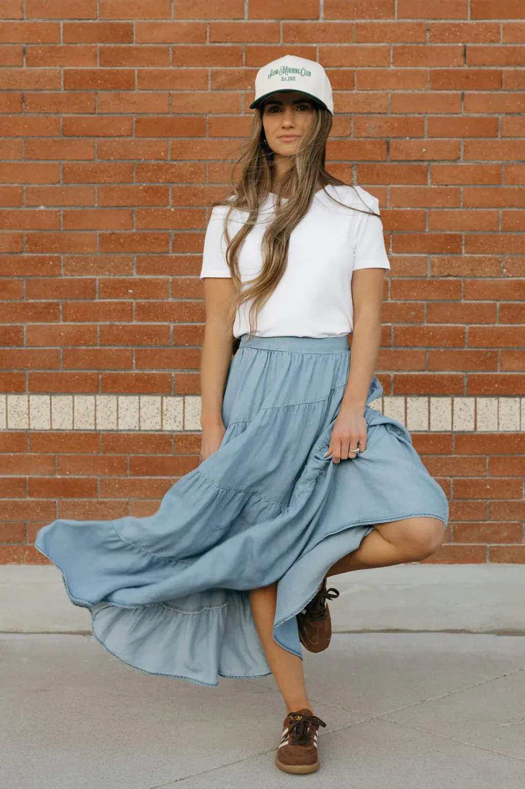 Polagram Bottoms|Skirts<Taya Skirt-Light Denim