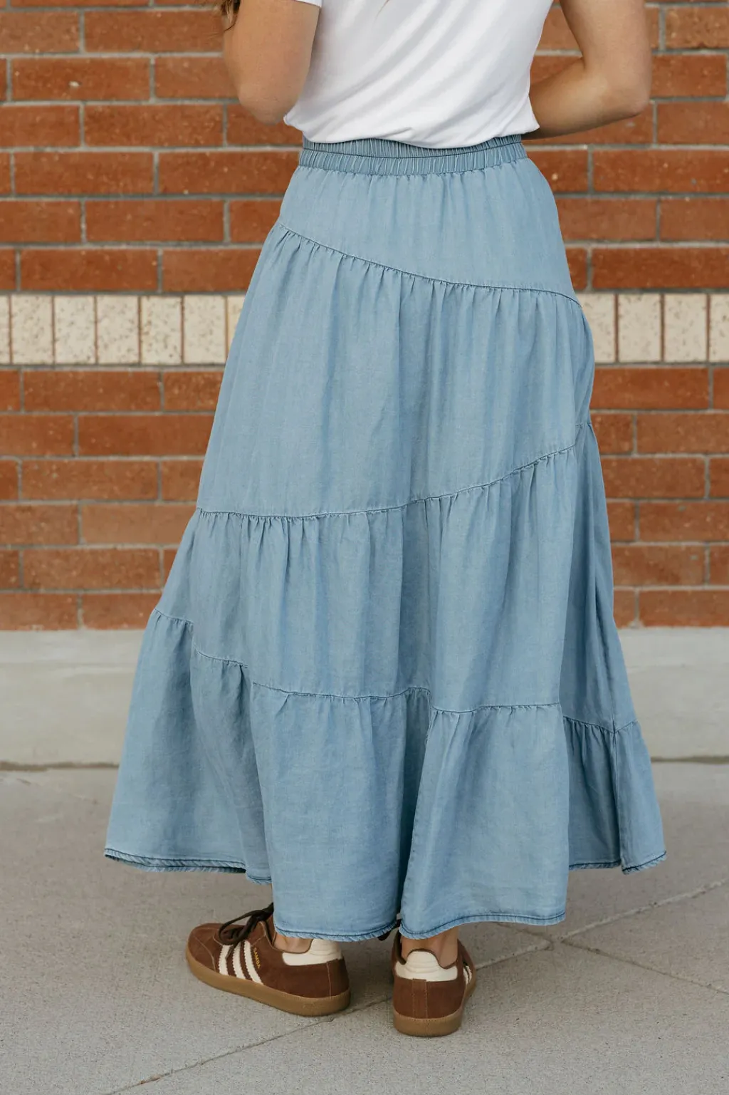 Polagram Bottoms|Skirts<Taya Skirt-Light Denim