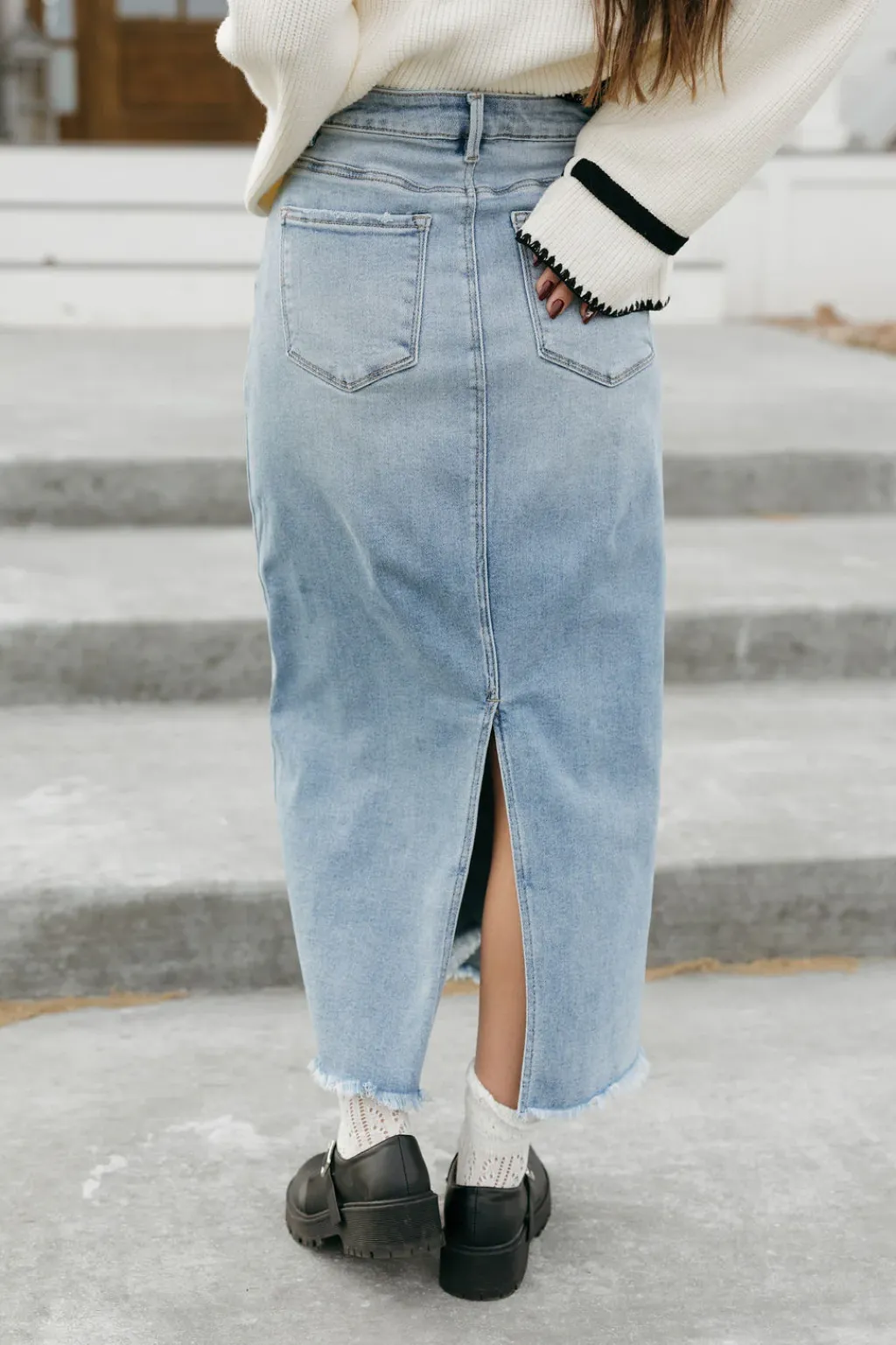 Risen Bottoms|Skirts<Teressa Denim Skirt-Medium