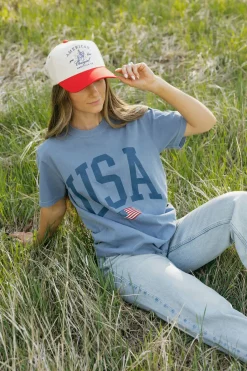 Illustrated Society Maternity Friendly|Tees<USA Flag Tee-