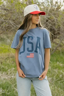 Illustrated Society Maternity Friendly|Tees<USA Flag Tee-