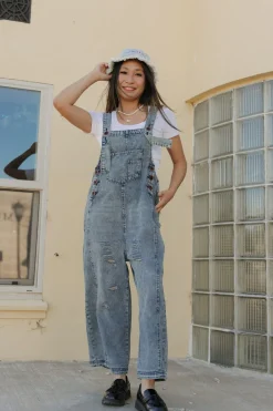 Easel Maternity Friendly|Overalls & Jumpsuits<Vemeer Overalls-Washed Denim