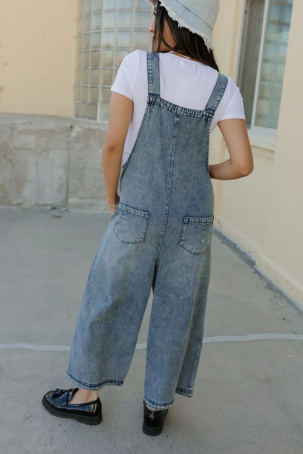 Easel Maternity Friendly|Overalls & Jumpsuits<Vemeer Overalls-Washed Denim