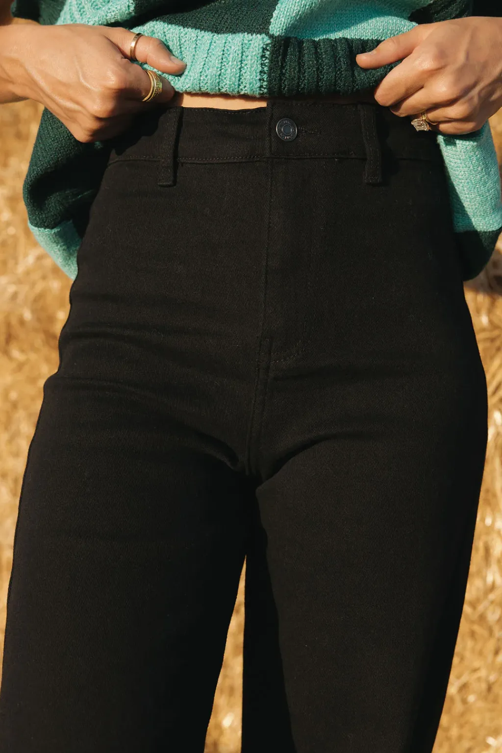 Anniewear Bottoms|Pants<Wells Denim-Black