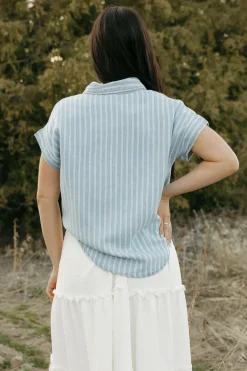 Blu Pepper Maternity Friendly|Nursing Friendly<Wilder Top-Denim