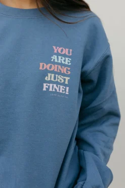 Speak by Design Tops|Maternity Friendly<You Are Doing Just Fine Pullover-Indigo