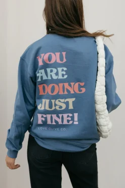 Speak by Design Tops|Maternity Friendly<You Are Doing Just Fine Pullover-Indigo